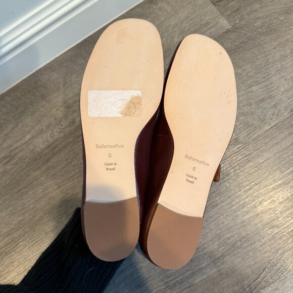 Like New Reformation Bethany ballet flat in ruby - Picture 3 of 5